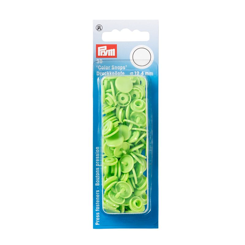 Prym Love nittryckknappar &quot;rund&quot; 12,4 mm - 30 st - ljusgrön