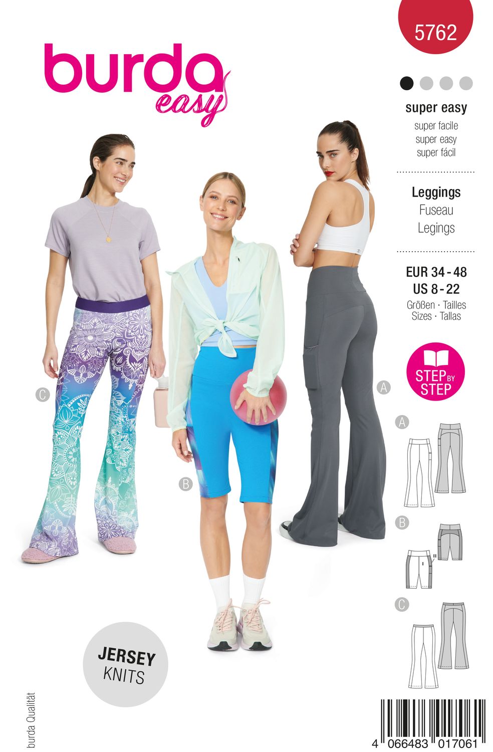 🧘‍♀️ Burda 5762 – Y2K-inspirerade flared yoga-leggings &amp; biker-shorts