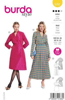 👗 Burda 5767 – Tidlös omlottklänning med elegant drapering