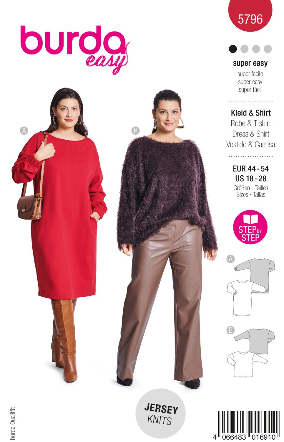 👗 Burda 5796 – Mjuk sweatshirtklänning eller fluffig jumper