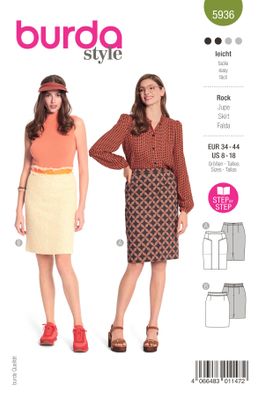 👗 Burda 5936 – Två klassiska pennkjolar med pricksäker passform