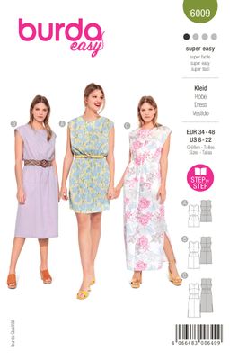 👗 Burda mönster 6009 – Luftig sommarklänning i tre längder