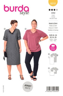 👗 Burda mönster 6018 – Klänning &amp; topp med V-ringning