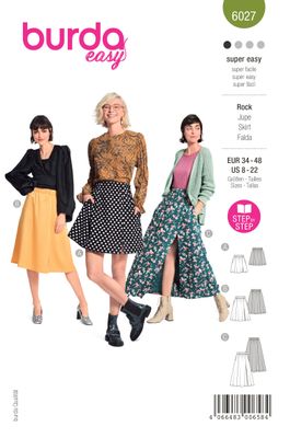 👗 Burda mönster 6027 – Kjol med vidd i tre längder