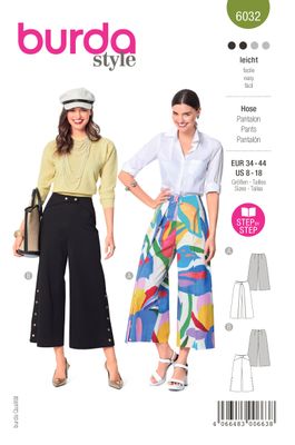 👖 Burda mönster 6032 – Vida byxor med moderna detaljer