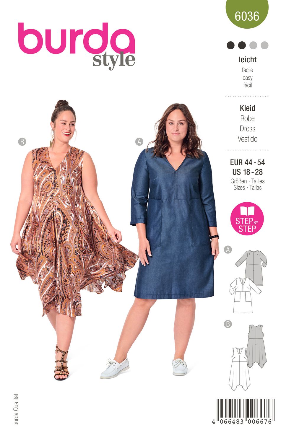👗 Burda mönster 6036 – Sommarklänning &amp; tunika med volang