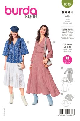 👗 Burda mönster 6040 – Maxiklänning och tunikablus med sommarkänsla