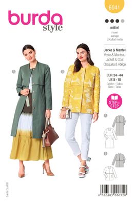 🧥 Burda mönster 6041 – Jacka eller kappa med ståkrage