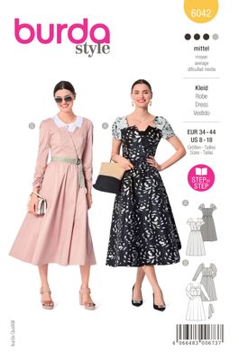 👗 Burda mönster 6042 – Retroklänning med vacker urringning