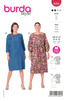 👗 Burda mönster 6058 – Två varianter av lättsydd klänning