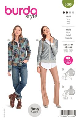 🧥 Burda mönster 6090 – Hoodie eller sweatshirtjacka med dragkedja
