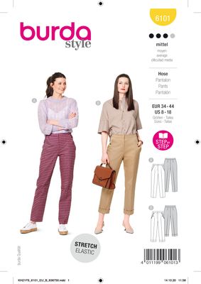 👖 Burda mönster 6101 – Figursydda byxor med pressveck