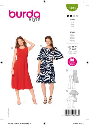 👗 Burda mönster 6133 – Elegant sommarklänning med sväng