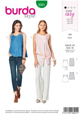 👚 Burda mönster 6201 – Somriga toppar med variationer
