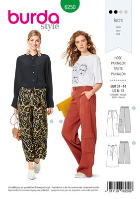 👖 Burda mönster 6250 – Vida pull-on-byxor i två längder