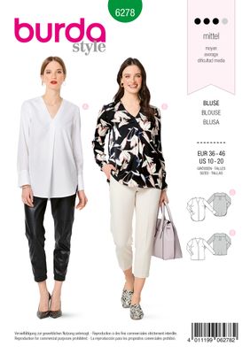 👚 Burda mönster 6278 – Ledig blus med snygga detaljer
