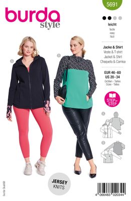 👚 Burda mönster 5691 – Sportswear med praktiska detaljer (Plusstorlekar)