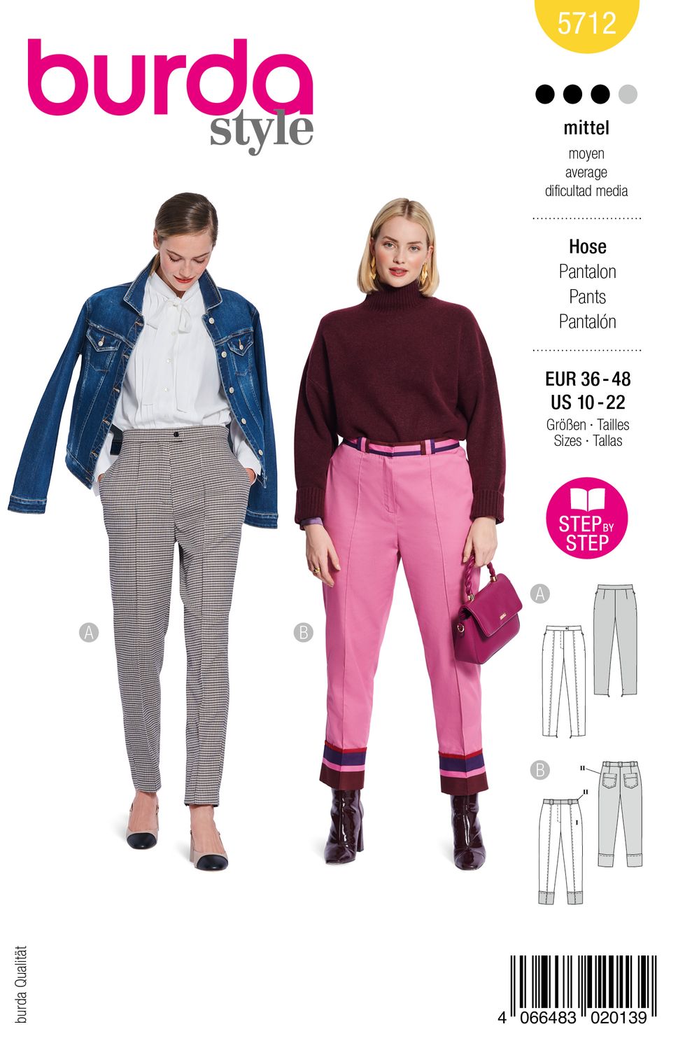 👖 Burda mönster 5712 – Eleganta byxor i två varianter