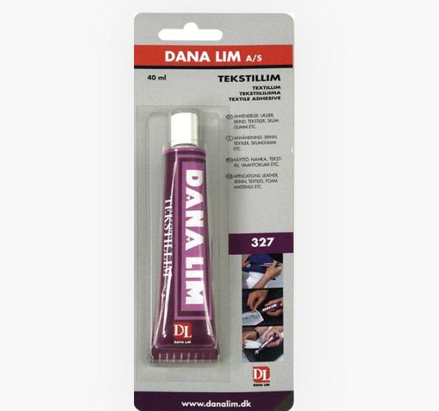 Dana Lim Textillim 327 – 40 ml – Transparent lim för läder, skinn och textil