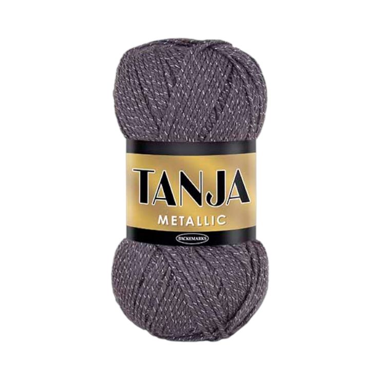 Falkgarn Tanja Metallic, 100 gr - 9220 Grå glitter