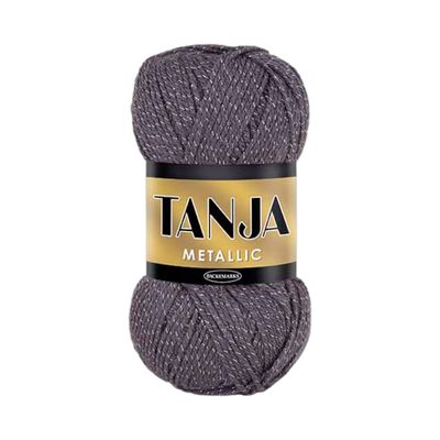Falkgarn Tanja Metallic, 100 gr - 9220 Grå glitter
