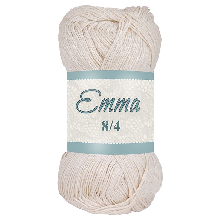 Falkgarn Emma 8/4 merc., 100 gr - 005 Ecru
