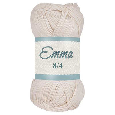 Falkgarn Emma 8/4 merc., 100 gr - 005 Ecru