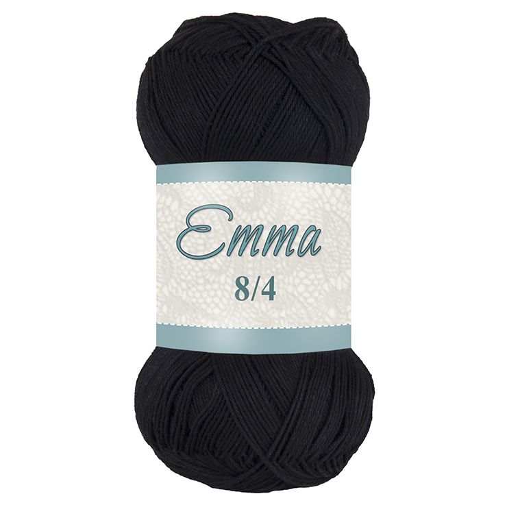 Falkgarn Emma 8/4 merc., 100 gr - 874 Svart