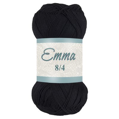 Falkgarn Emma 8/4 merc., 100 gr - 874 Svart