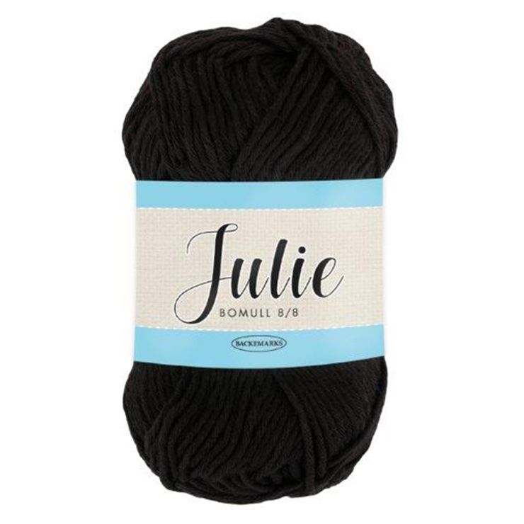 Falkgarn Julie 8/8, 50 gr - 13 Svart