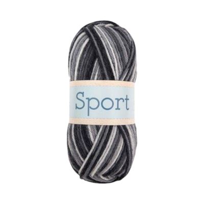 Falkgarn Sport, 100 gr - 1023 Svart/Grå