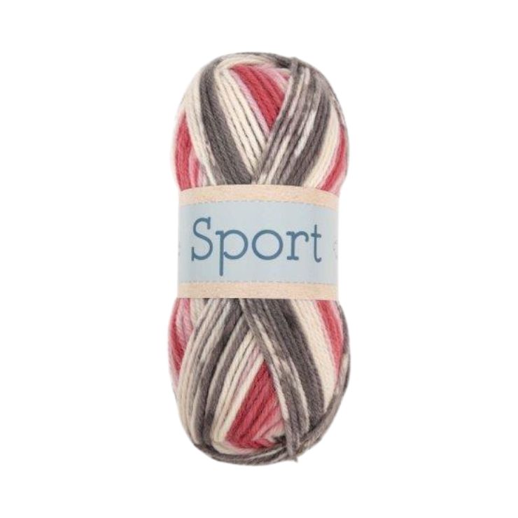 Falkgarn Sport, 100 gr - 1001 Ecru, rosa