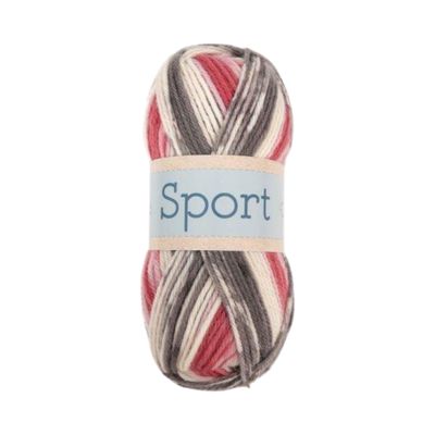 Falkgarn Sport, 100 gr - 1001 Ecru, rosa