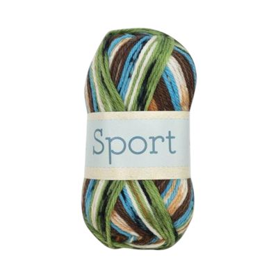 Falkgarn Sport, 100 gr - 1028 Brun/Orange/Grön
