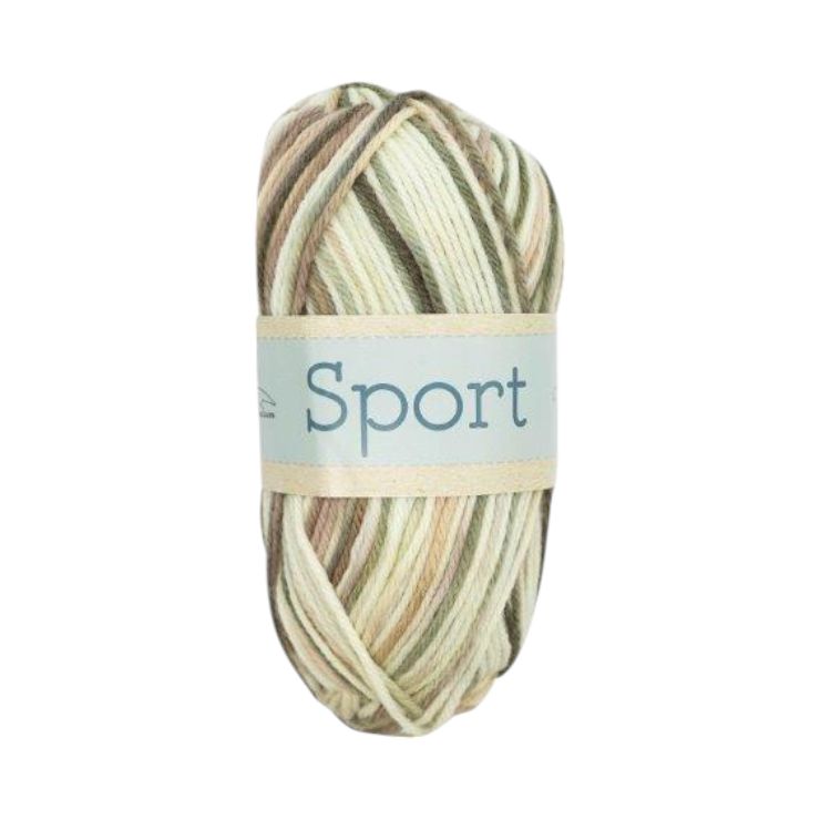 Falkgarn Sport, 100 gr - 1029 Beige/Ecru/Brun