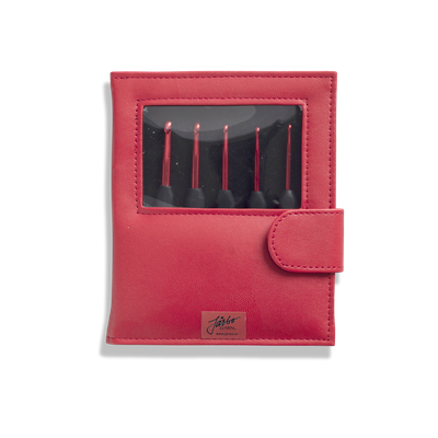 Järbo Röd – Set med 5 virknålar i etui (3,50–6,00 mm)