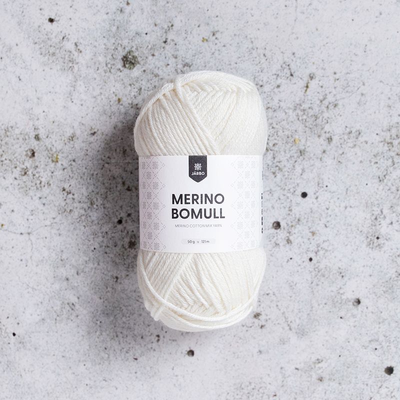 Järbo Merino Bomull, 50 gr, - 34000 - Cloud danser