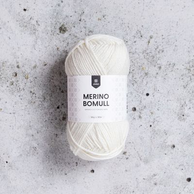 Järbo Merino Bomull, 50 gr, - 34000 - Cloud danser