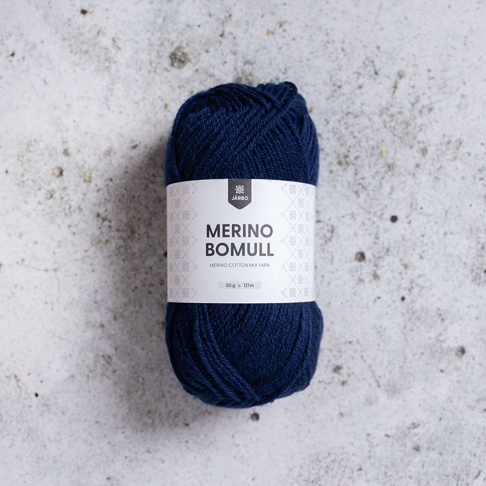 Järbo Merino Bomull, 50 gr, - 34008 - Blue depths