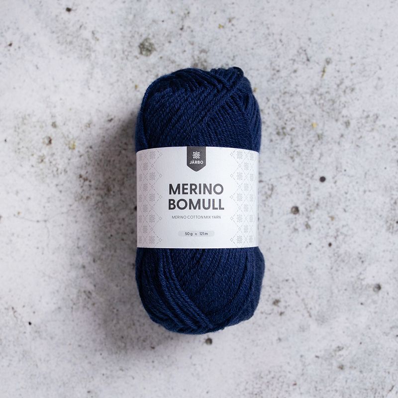 Järbo Merino Bomull, 50 gr, - 34008 - Blue depths