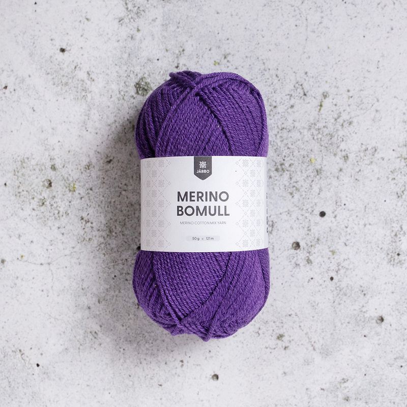 Järbo Merino Bomull, 50 gr, - 34018 - Prism violet