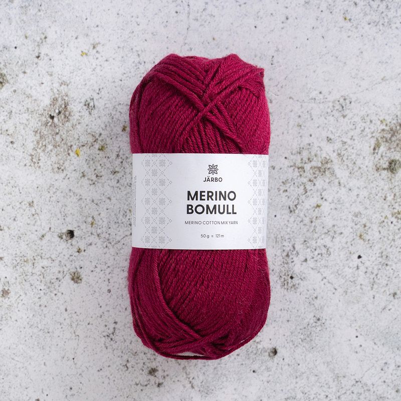 Järbo Merino Bomull, 50 gr, - 34021 - Rouge one