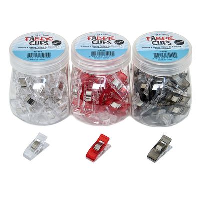Sew Tasty Tygclips 50 st – Metall &amp; Plast 26 * 10 mm