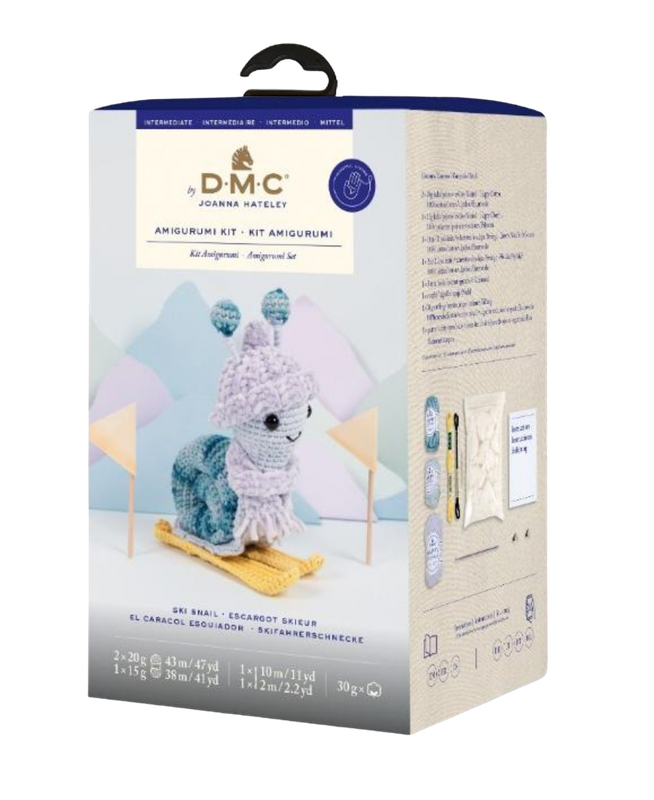 🐌⛷️ DMC Amigurumi-kit – Skidåkande Snigel (Ski Snail)