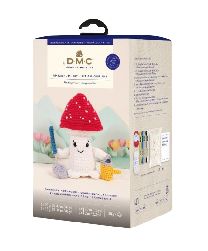🍄 DMC Amigurumi-kit – Trädgårdssvamp (Gardener Mushroom)