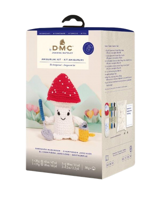 🍄 DMC Amigurumi-kit – Trädgårdssvamp (Gardener Mushroom)