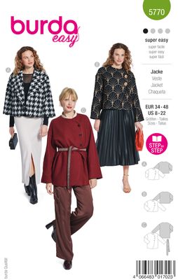 🧥 Burda Mönster 5770 – Jacka &amp; Kappa för nybörjare