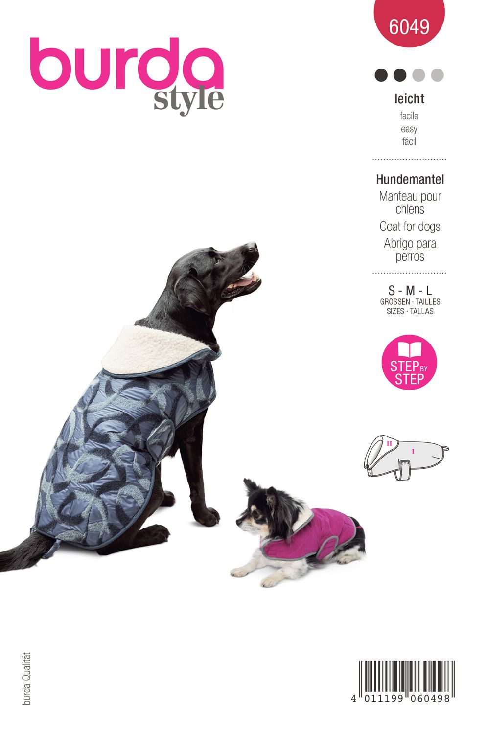 🐾 Burda Mönster 6049 – Hundkappa för små &amp; stora hundar