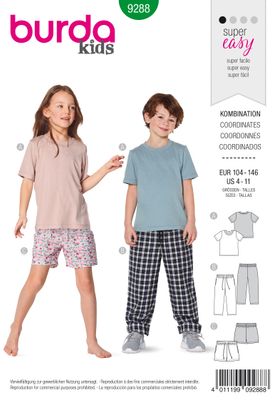 👕 Burda Mönster 9288 – Barn T-shirt &amp; byxa