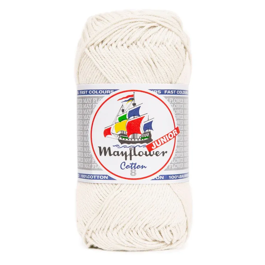 Mayflower Cotton Junior 8/4  - 1401 - råvit